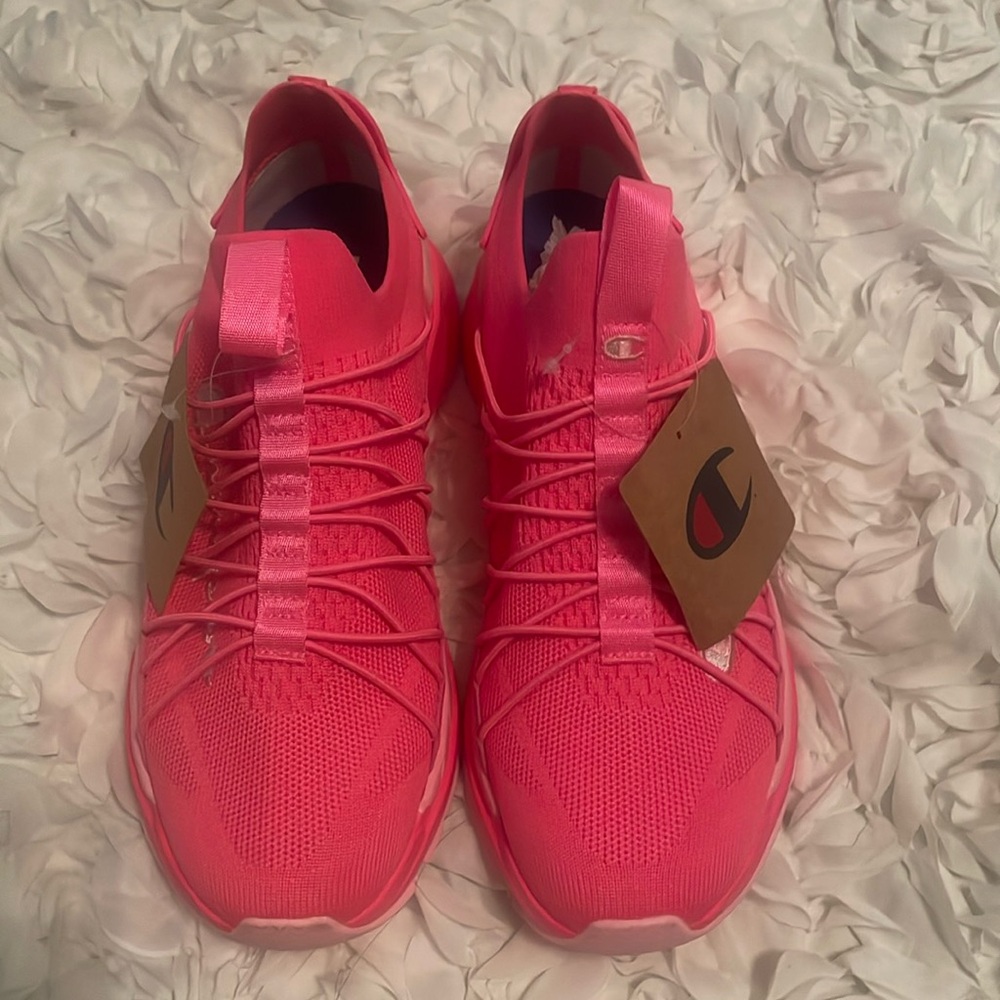 Hot Pink Champion Women’s Flexer Tress Slip- On shoes